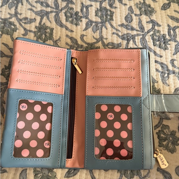 Nicole Lee Blue and Brown Wallet - Picture 5 of 5